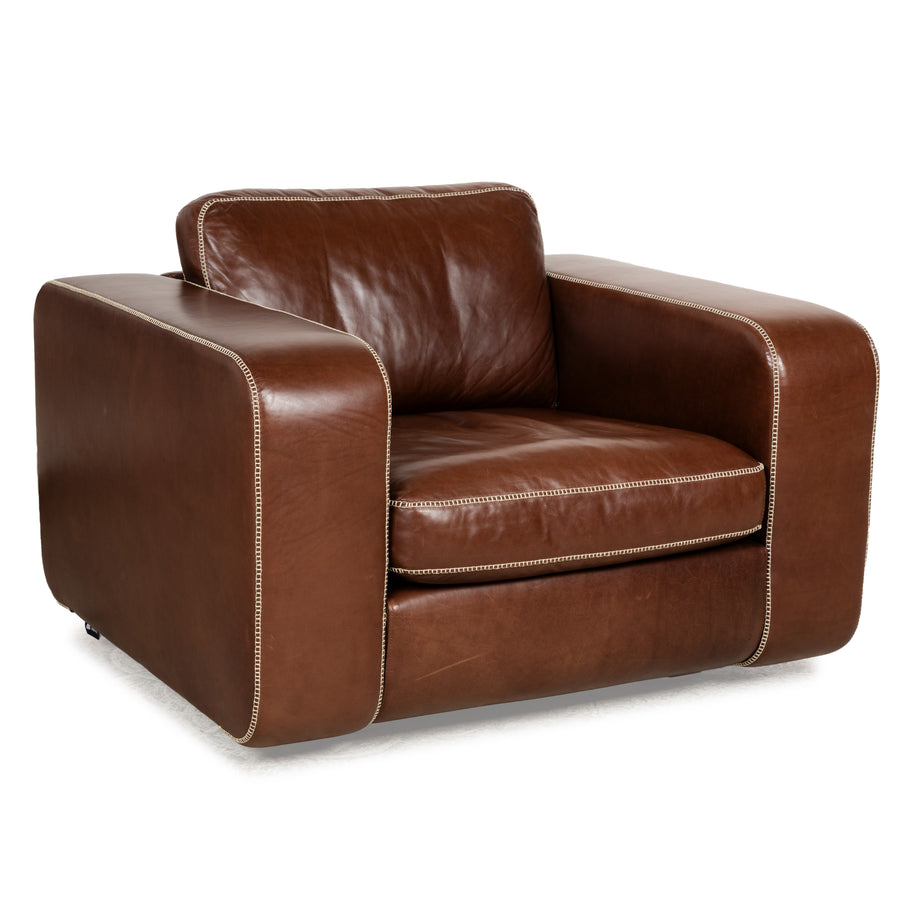 Machalke Valentino Leder Sessel Braun