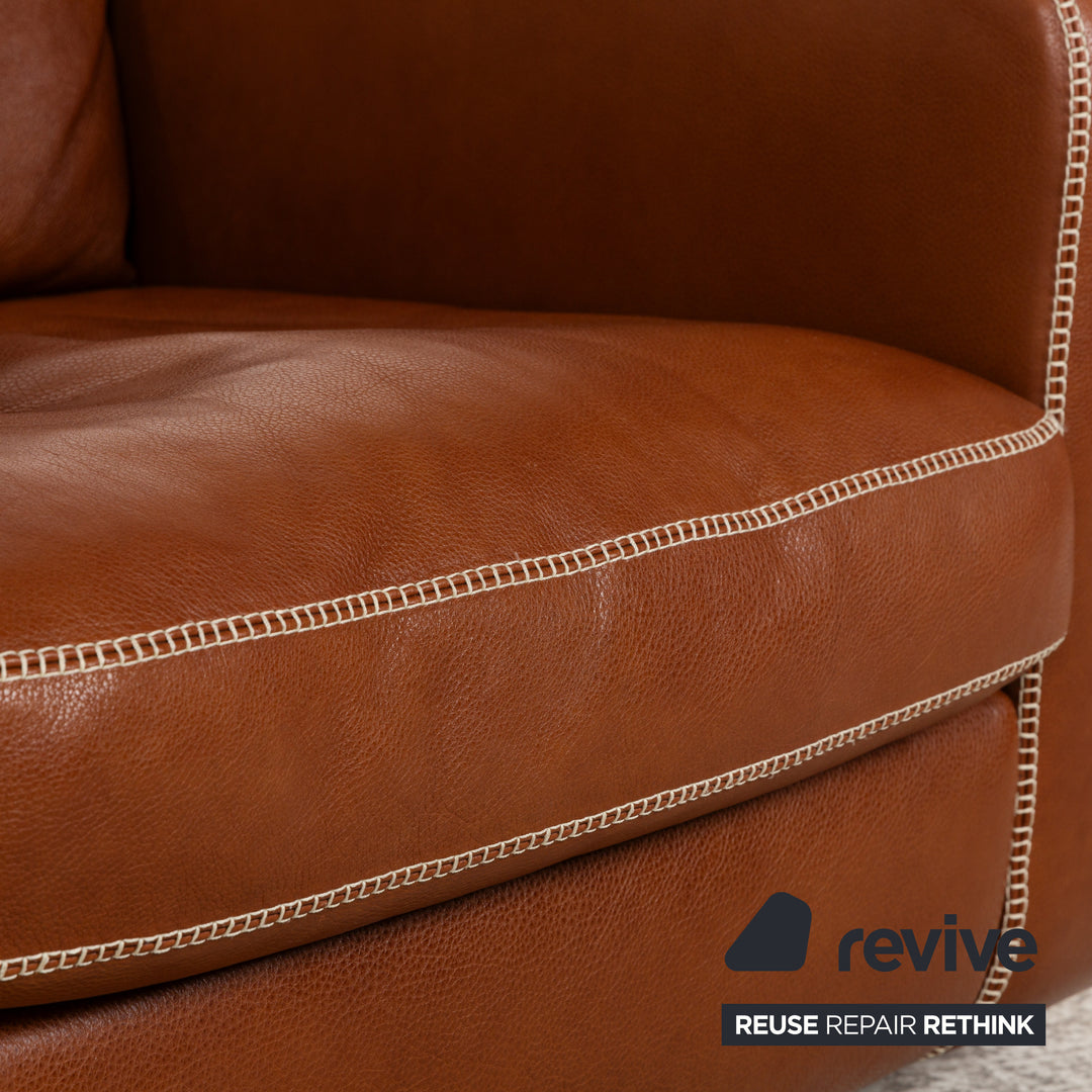 Machalke Valentino Leather Armchair Brown