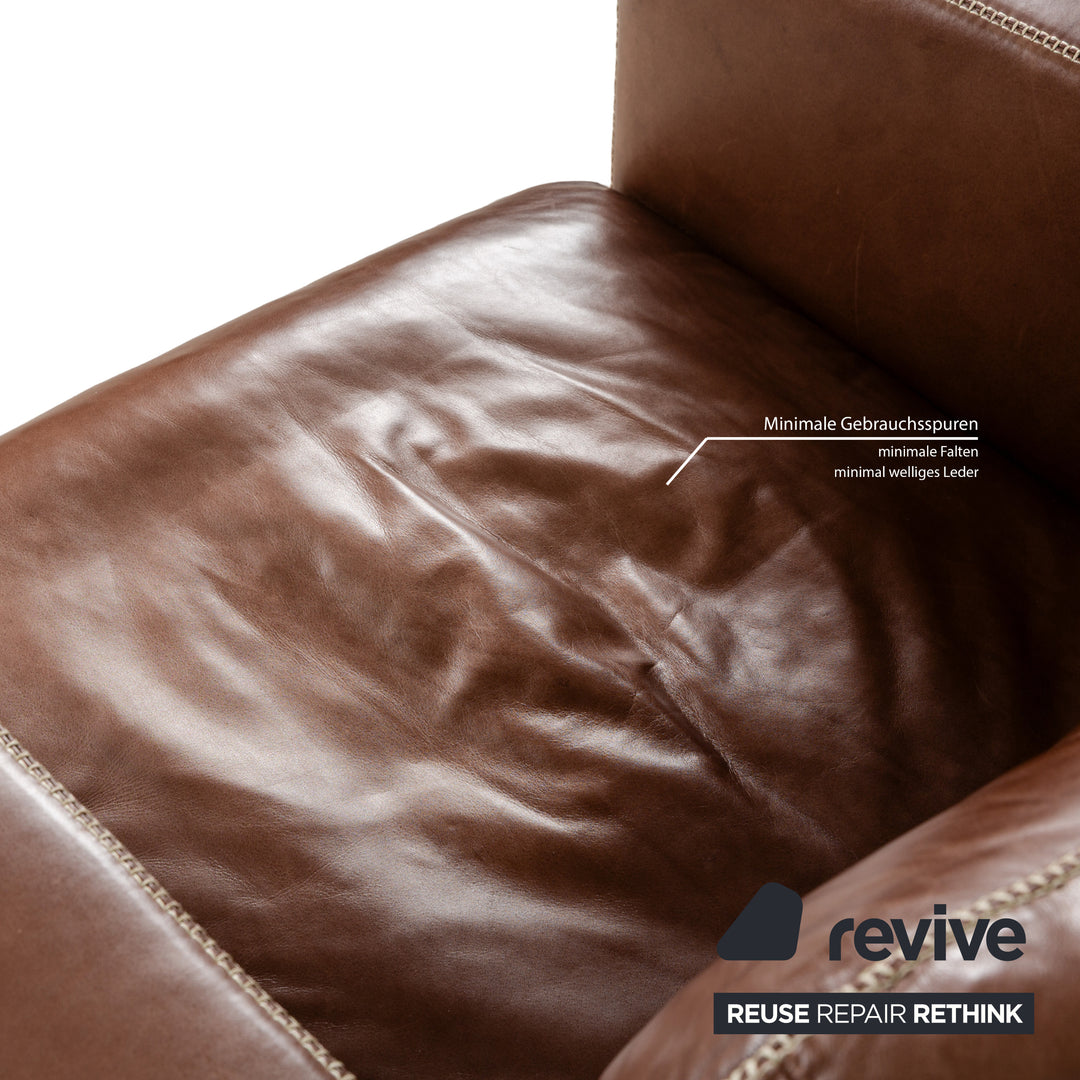Machalke Valentino Leather Armchair Brown