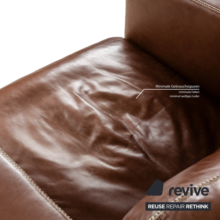 Machalke Valentino Leather Armchair Brown