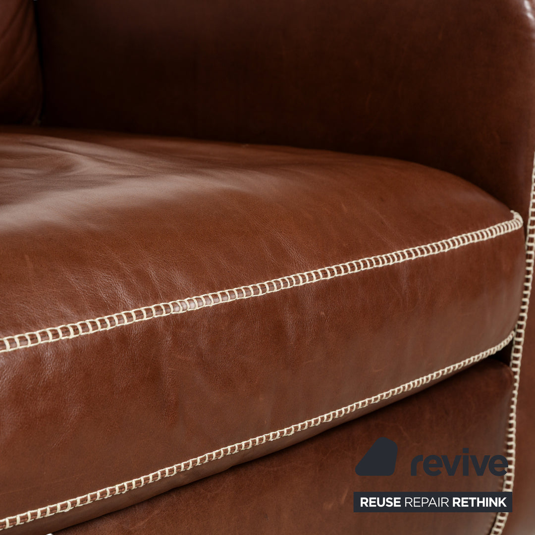Machalke Valentino Leather Armchair Brown