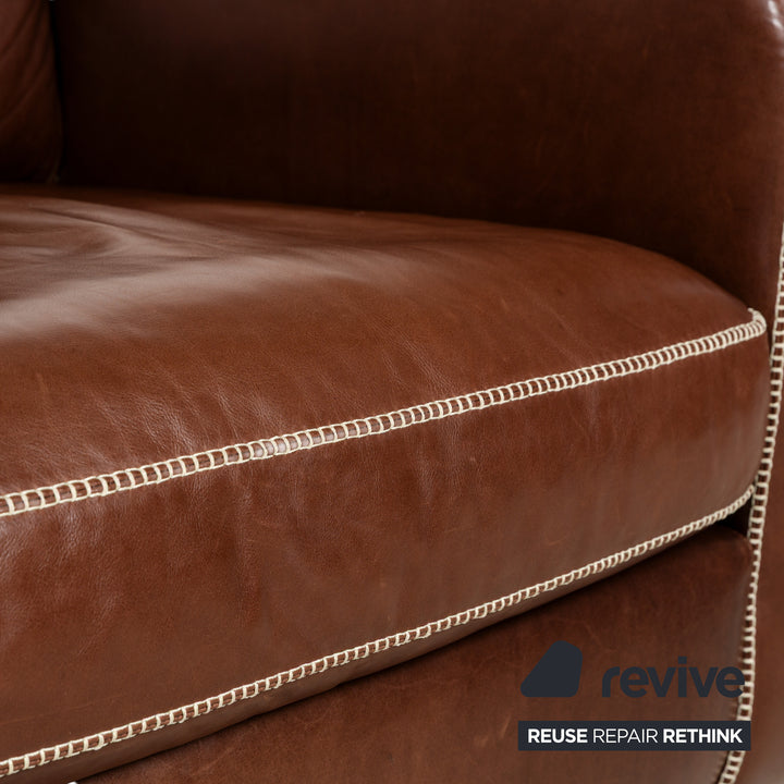 Machalke Valentino Leather Armchair Brown