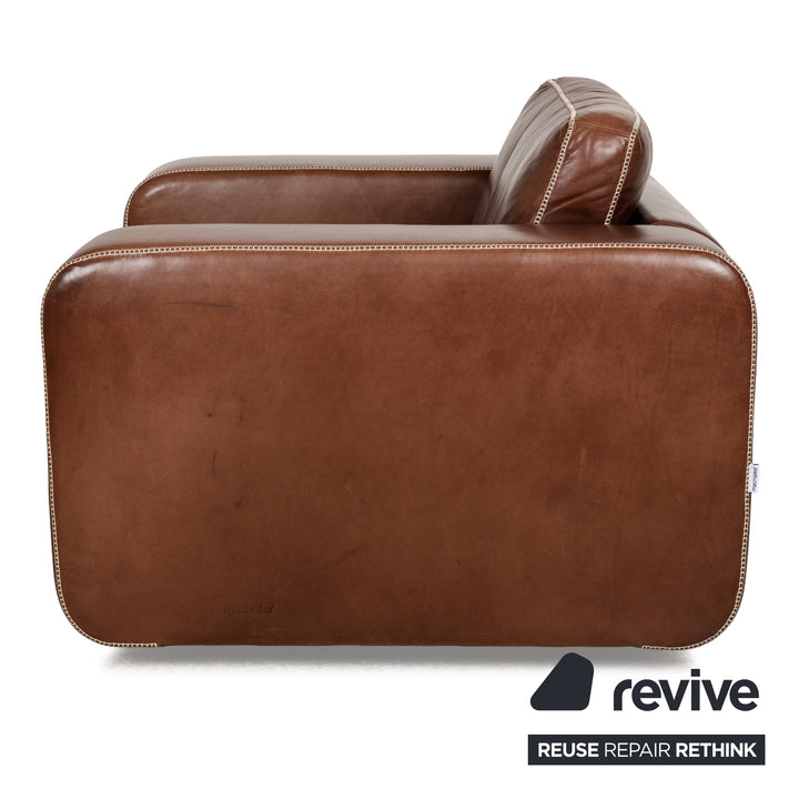 Machalke Valentino Leder Sessel Braun