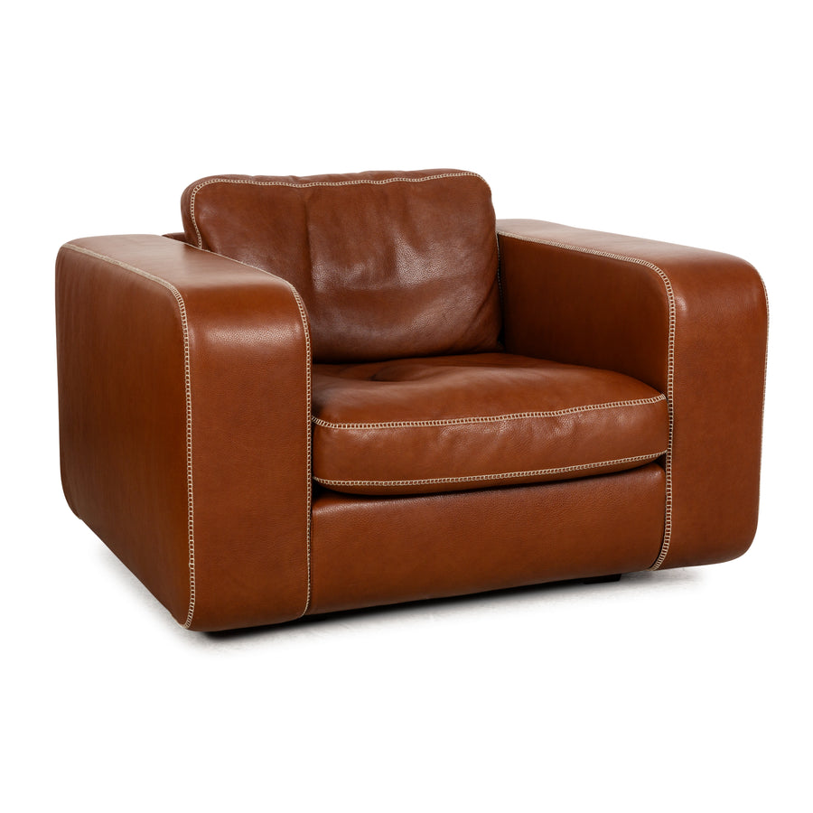 Machalke Valentino Fauteuil En Cuir Marron