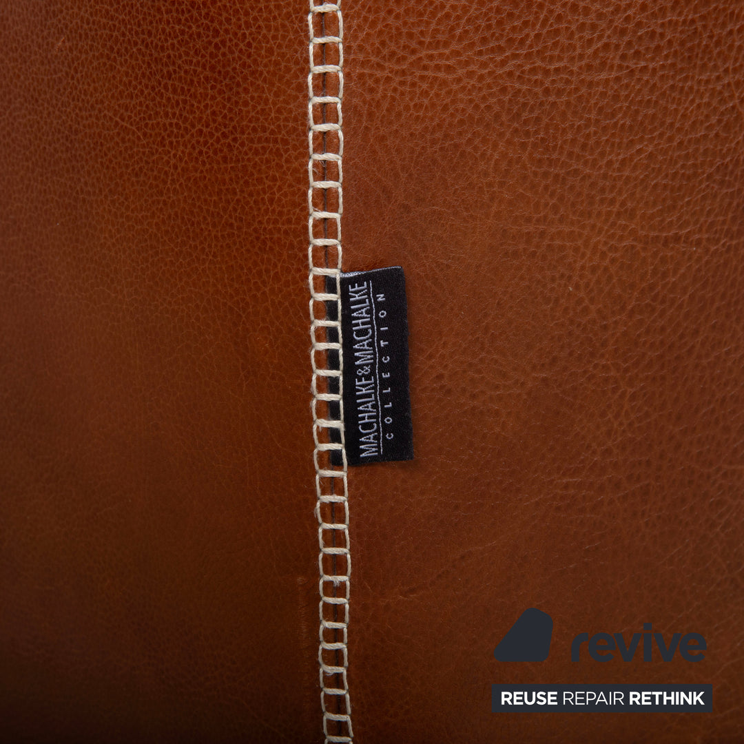 Machalke Valentino Leder Sessel Braun Cognac