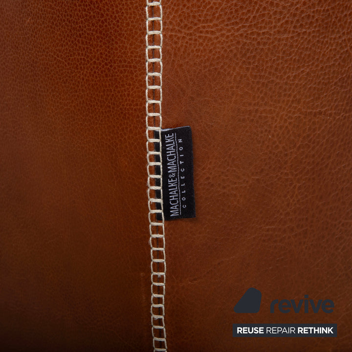 Machalke Valentino Leder Sessel Braun Cognac
