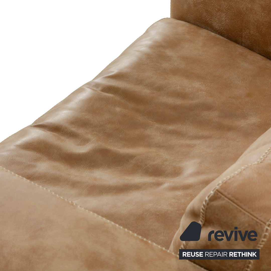 Machalke Valentino Leder Sessel Braun Beige
