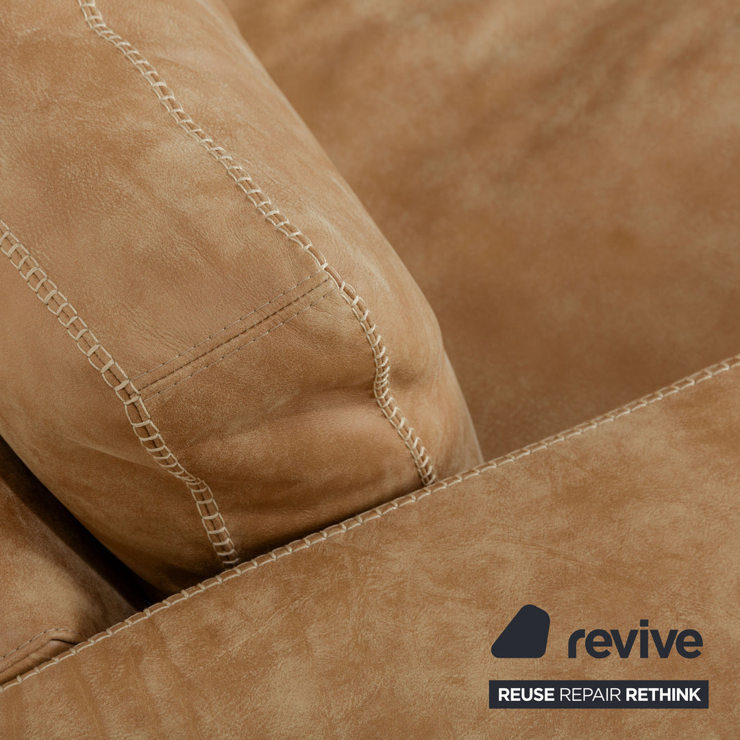 Machalke Valentino Leder Sessel Braun Beige