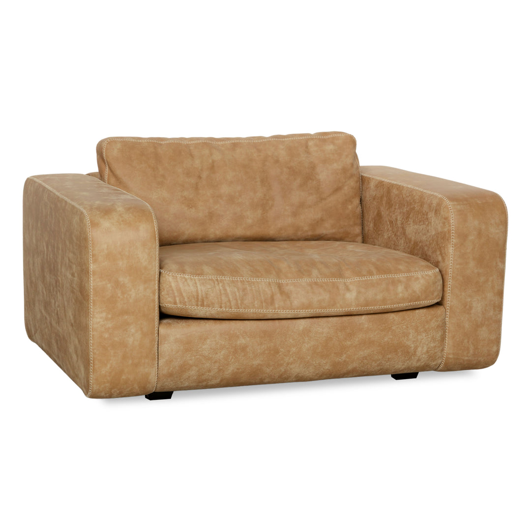 Machalke Valentino Leder Sessel Braun Beige