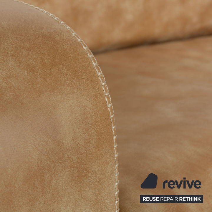 Machalke Valentino Leder Sessel Braun Beige