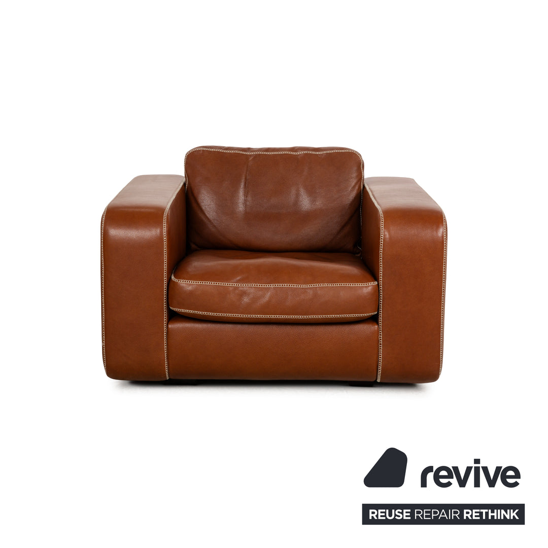 Machalke Valentino Leather Armchair Brown