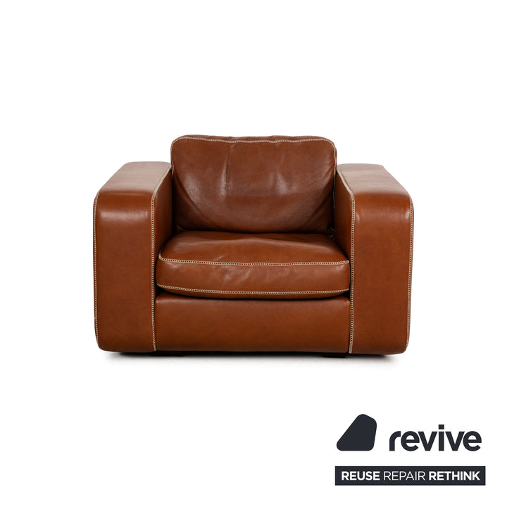 Machalke Valentino Leather Armchair Brown