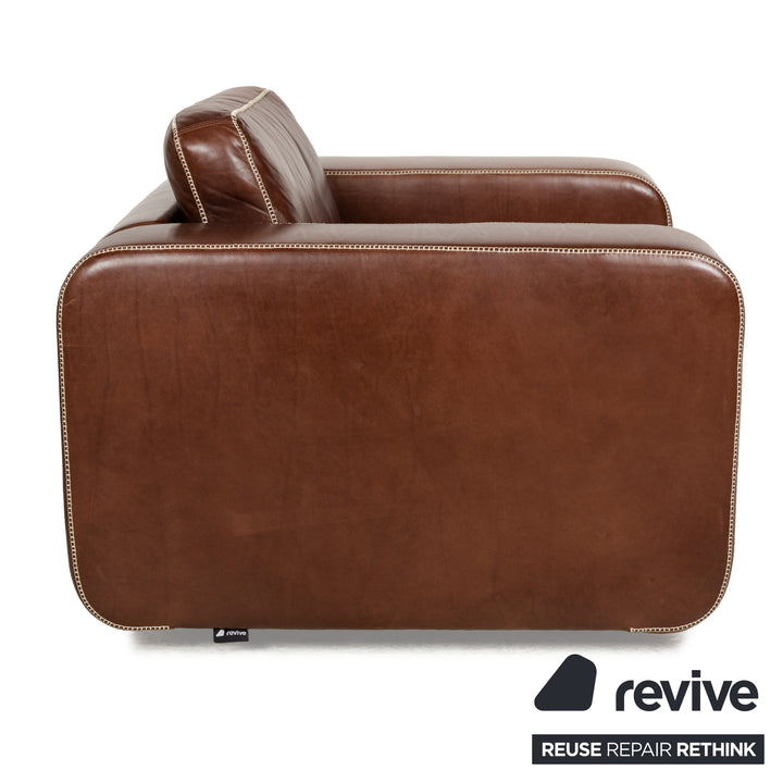 Machalke Valentino Leather Armchair Brown