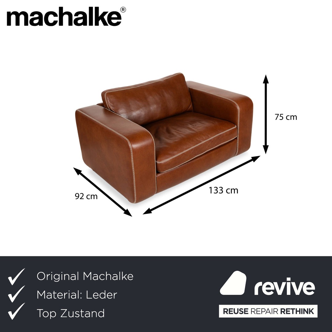 Machalke Valentino Fauteuil En Cuir Marron