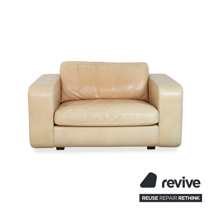 Machalke Valentino Leather Armchair Cream Beige
