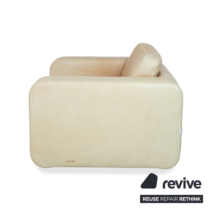 Machalke Valentino Leather Armchair Cream Beige