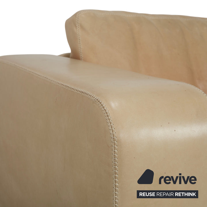 Machalke Valentino Leather Armchair Cream Beige