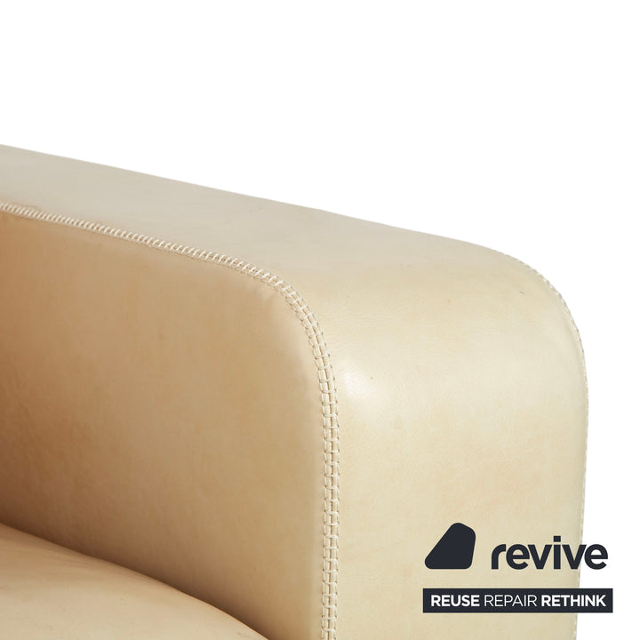 Machalke Valentino Leather Armchair Cream Beige