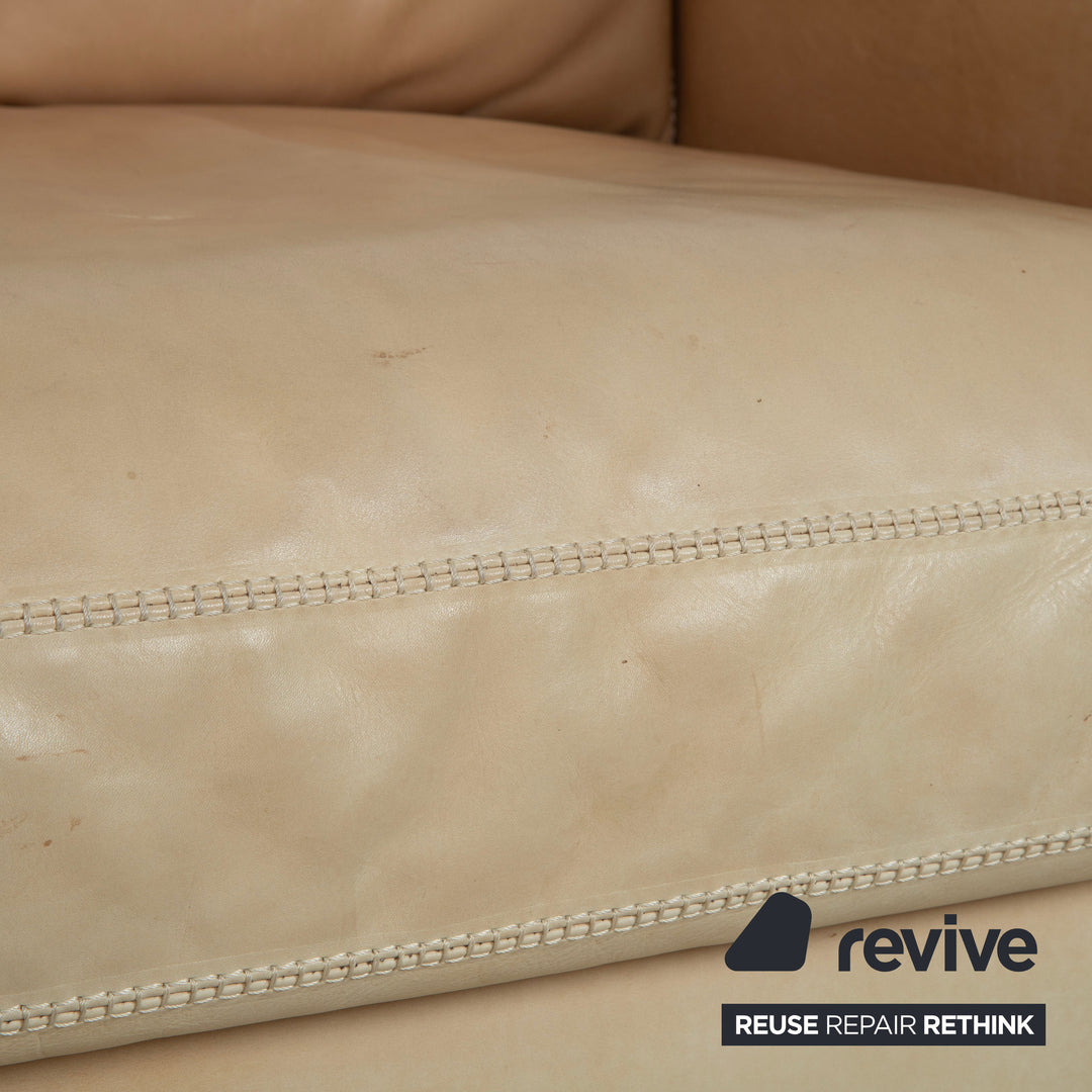 Machalke Valentino Leather Armchair Cream Beige