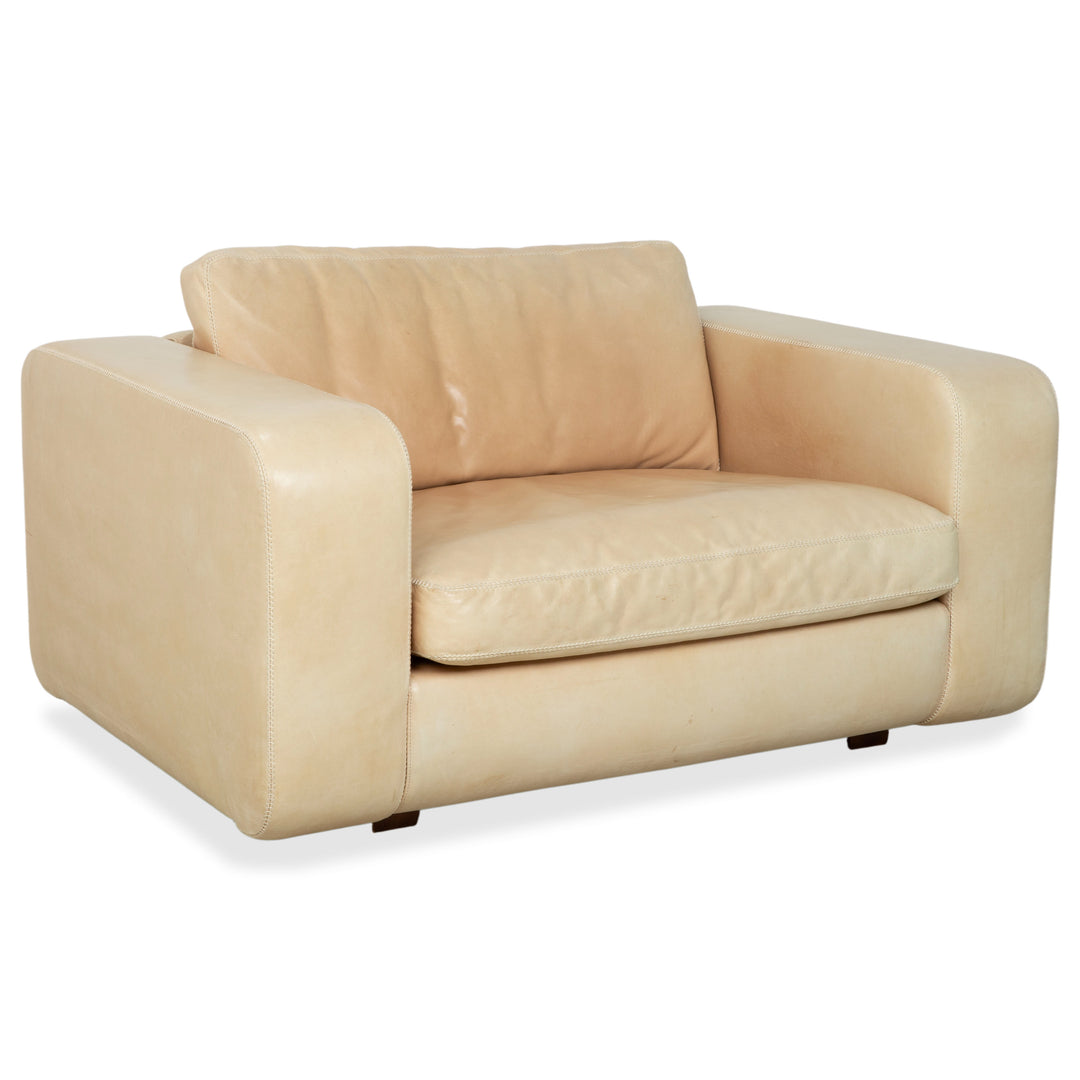 Machalke Valentino Leather Armchair Cream Beige