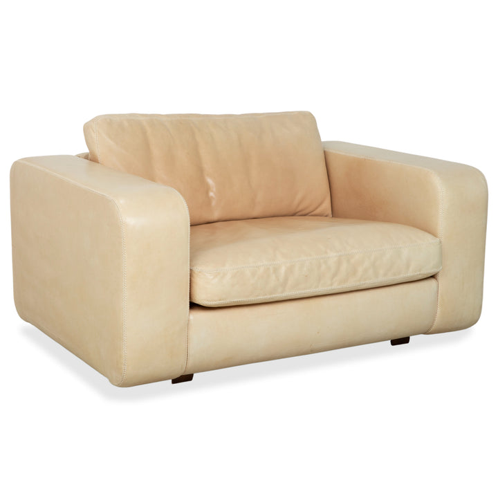 Machalke Valentino Leather Armchair Cream Beige