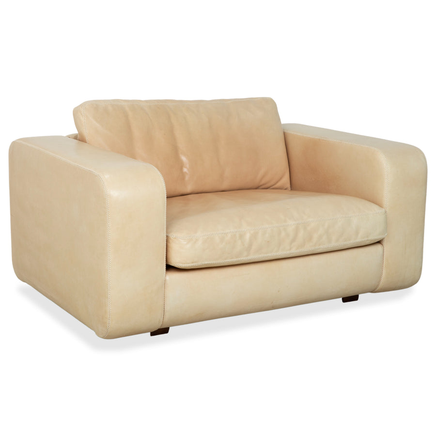 Machalke Valentino Leather Armchair Cream Beige