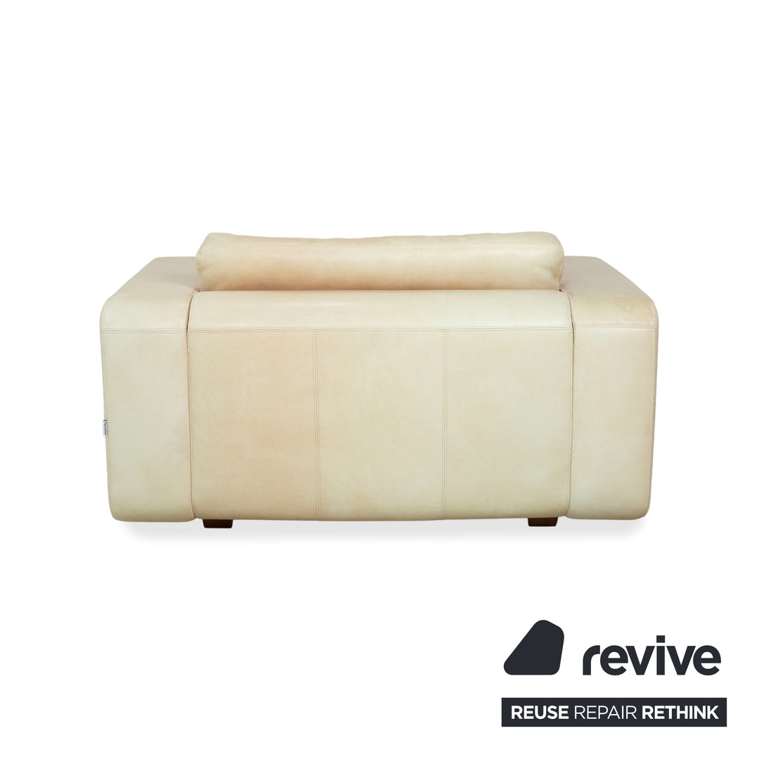 Machalke Valentino Leather Armchair Cream Beige
