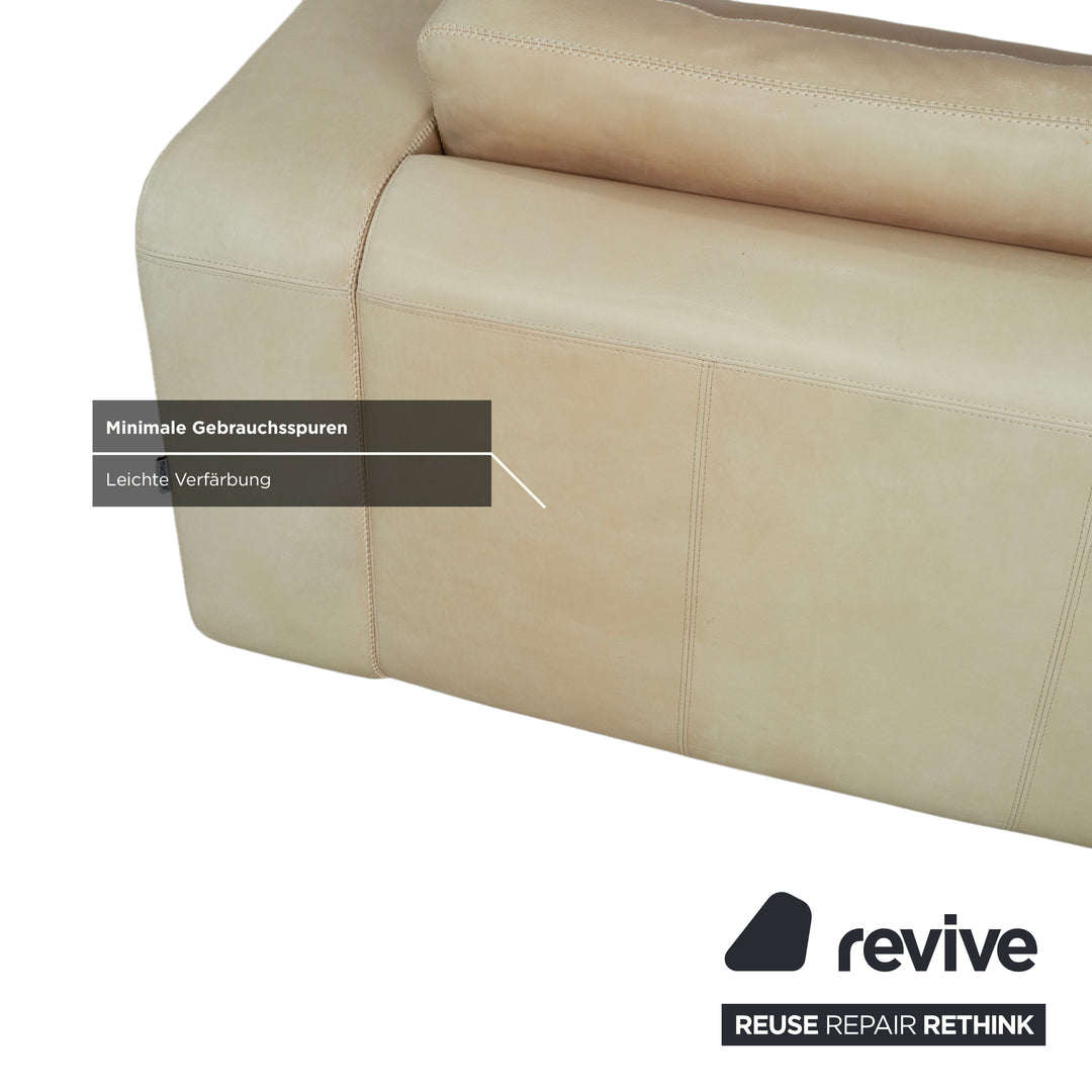 Machalke Valentino Leather Armchair Cream Beige