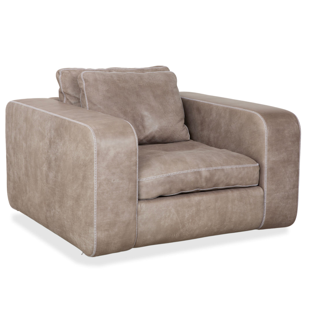 Machalke Valentino Leder Sessel Grau