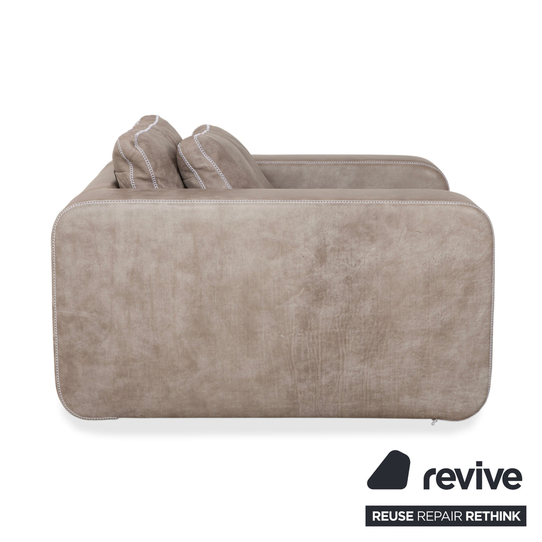 Machalke Valentino Leder Sessel Grau