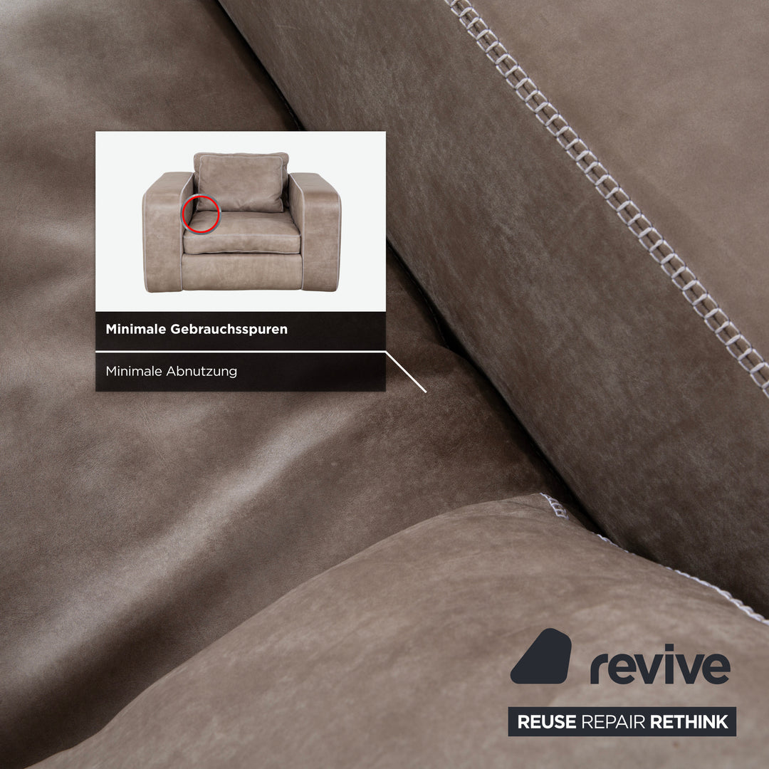 Machalke Valentino Leder Sessel Grau