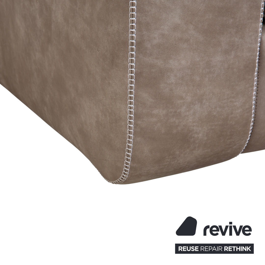 Fauteuil Machalke Valentino en cuir aniline gris