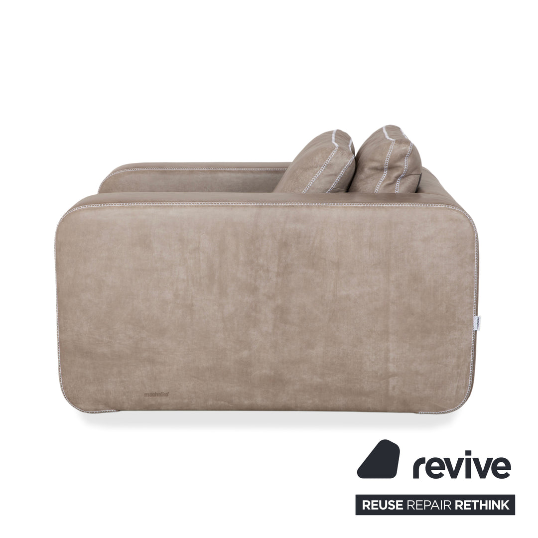 Machalke Valentino Leder Anilinleder Sessel Grau