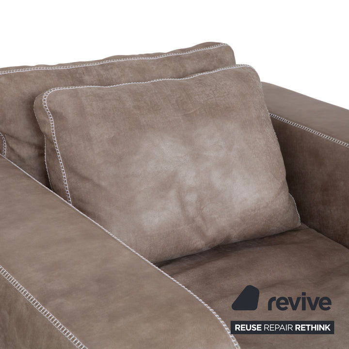 Machalke Valentino Leder Sessel Grau