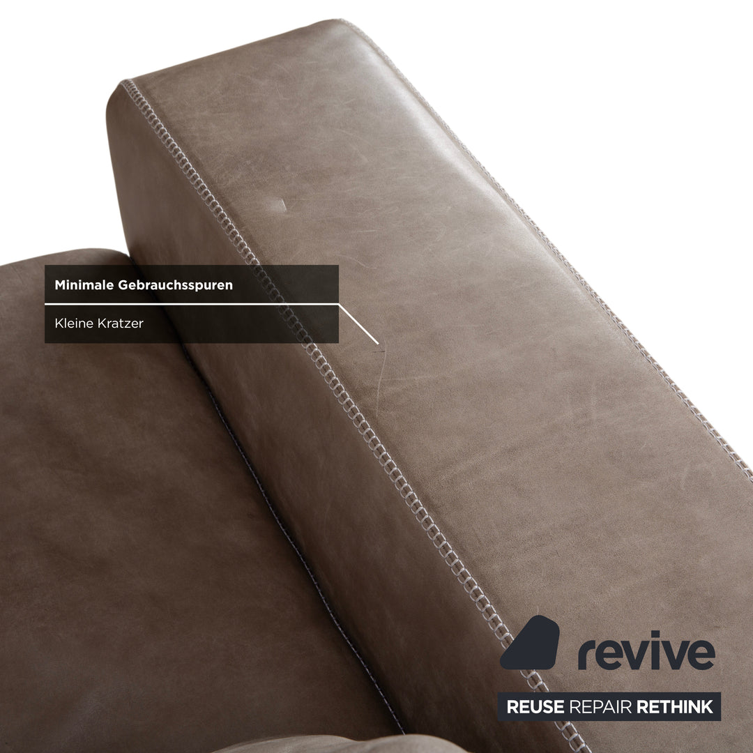 Machalke Valentino Leder Sessel Grau