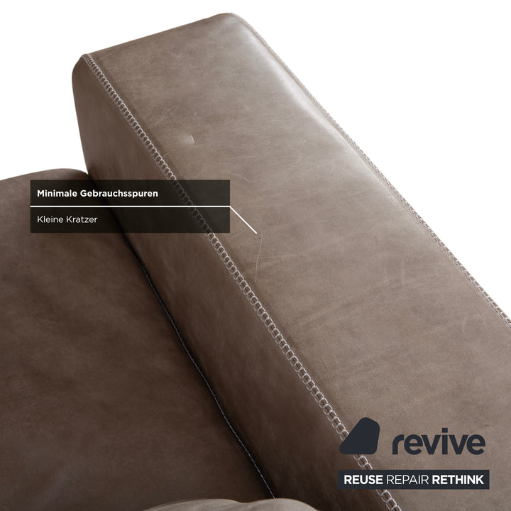 Machalke Valentino Leder Anilinleder Sessel Grau