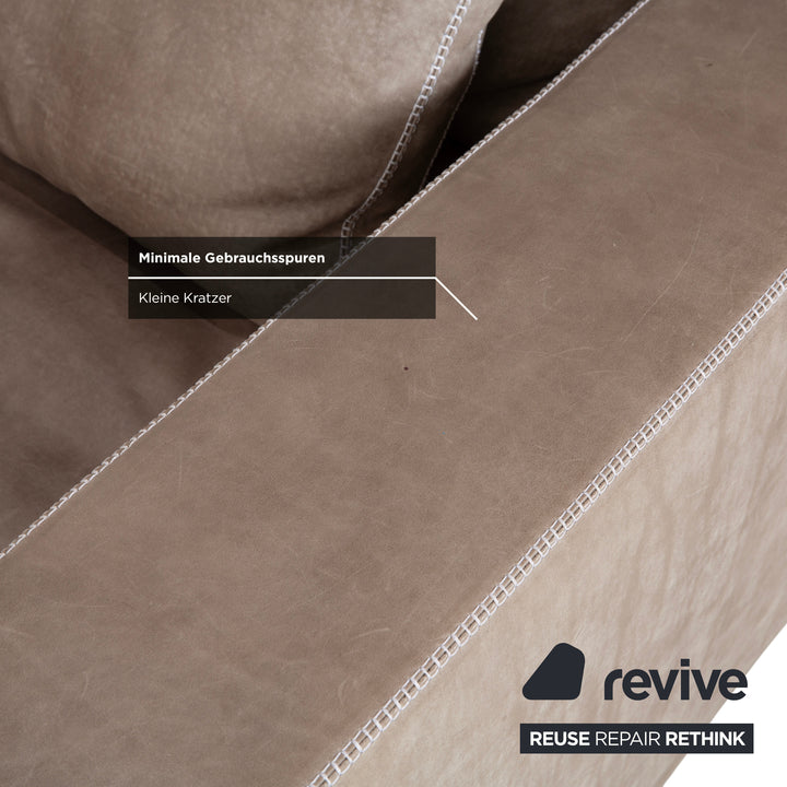 Machalke Valentino Leder Sessel Grau