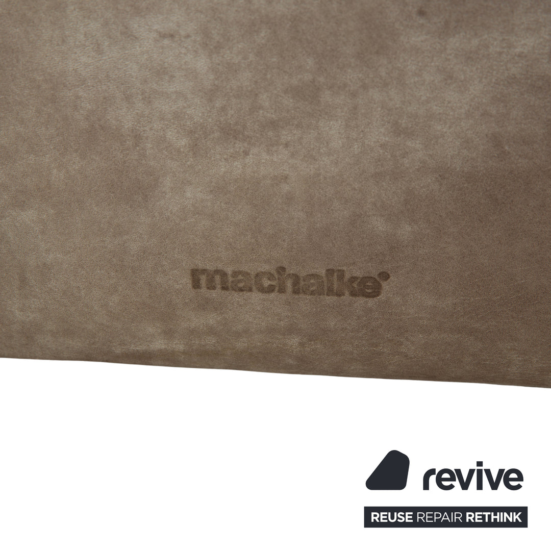 Machalke Valentino Leder Sessel Grau Oliv