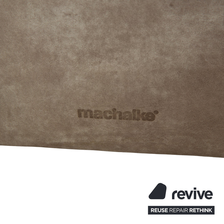 Machalke Valentino Leder Sessel Grau Oliv