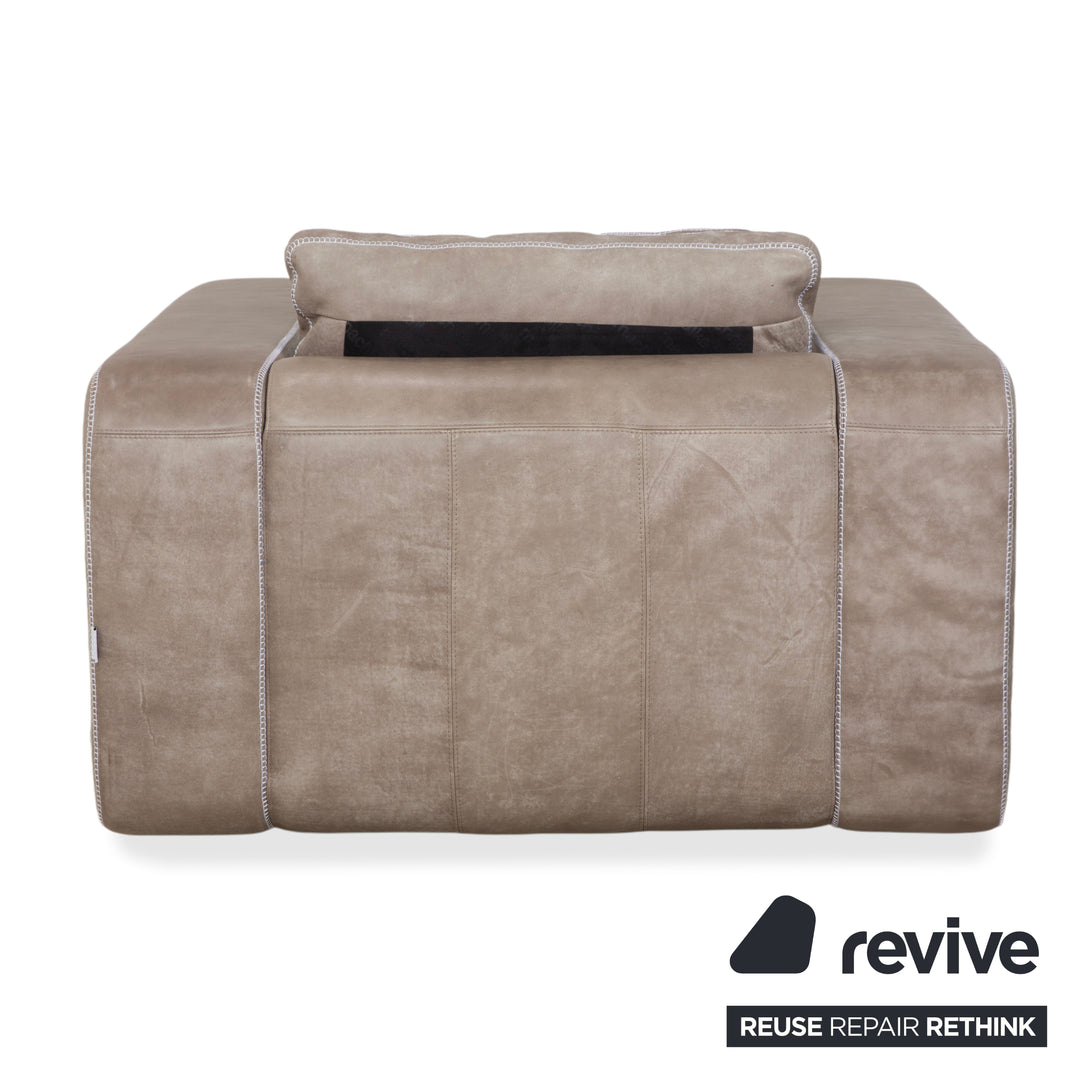 Machalke Valentino Leder Anilinleder Sessel Grau