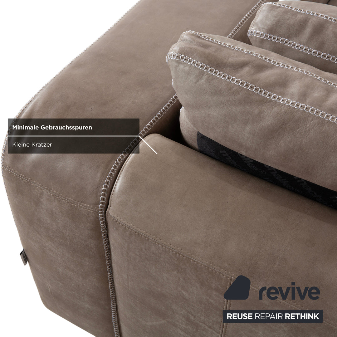 Machalke Valentino Leder Sessel Grau