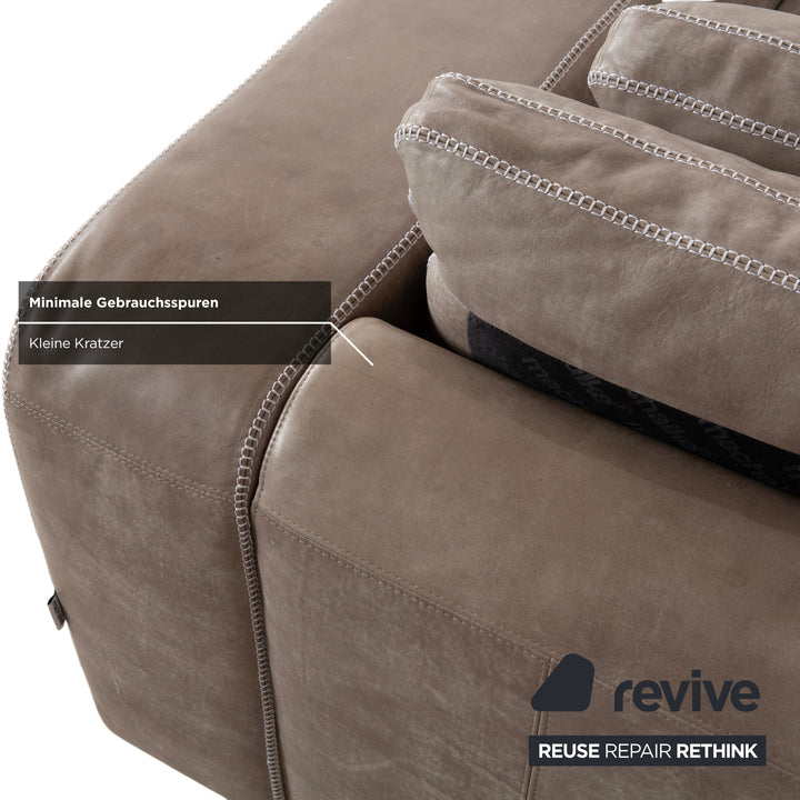 Machalke Valentino Leder Anilinleder Sessel Grau