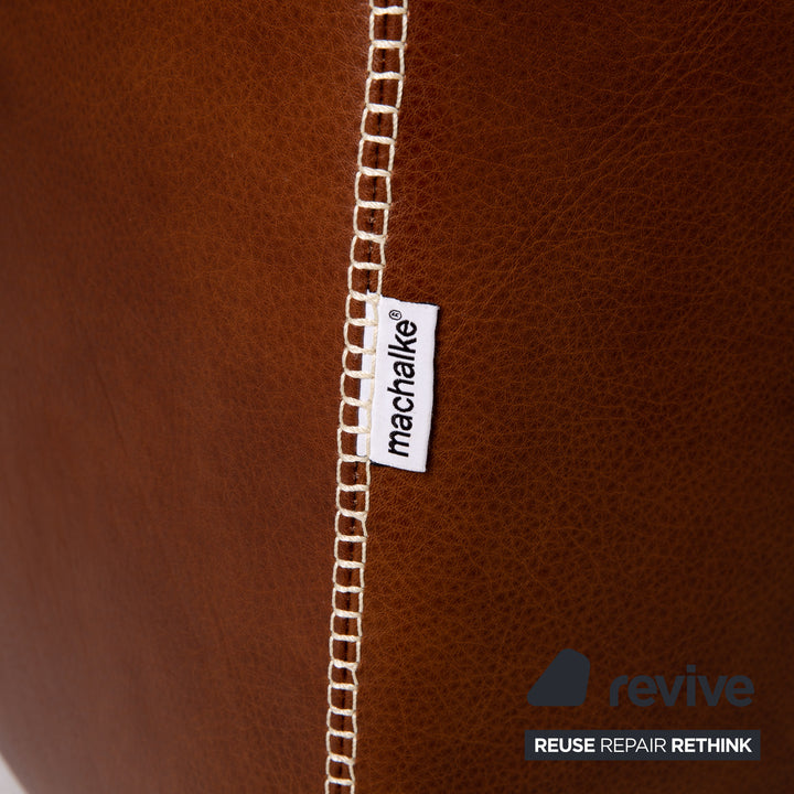 Machalke Valentino Leather Sofa Brown Three Seater Couch