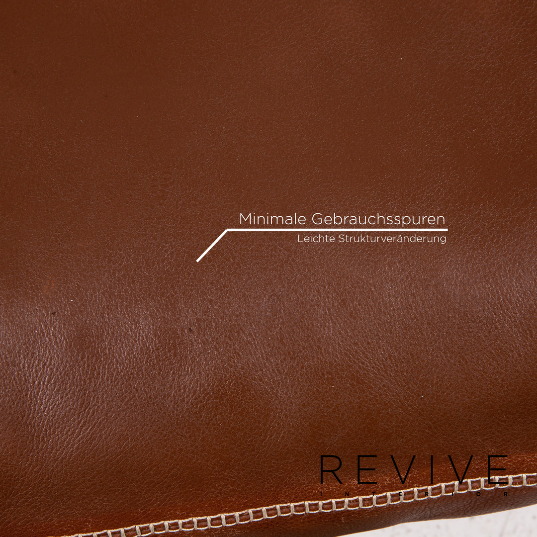 Machalke Valentino Leather Sofa Brown Three Seater Couch