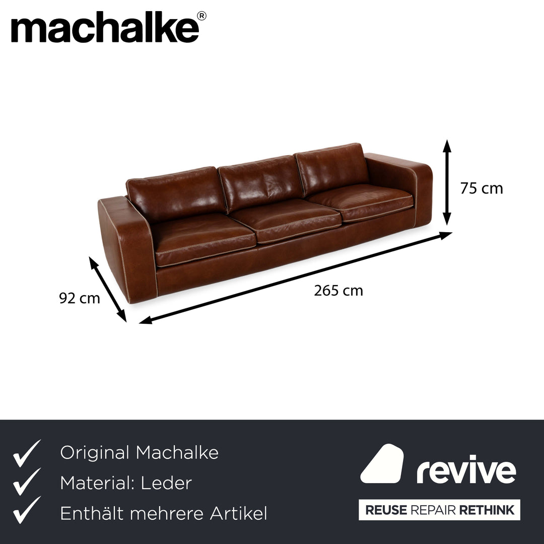 Machalke Valentino Leder Viersitzer Sessel Braun Sofa Couch