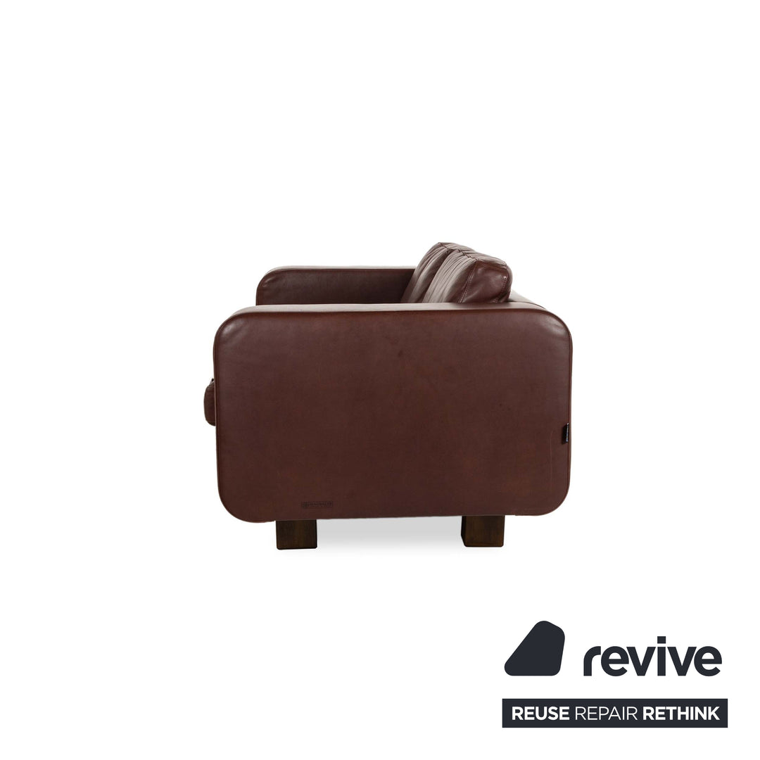 Machalke Valentino Leather Two-Seater Brown Sofa Couch