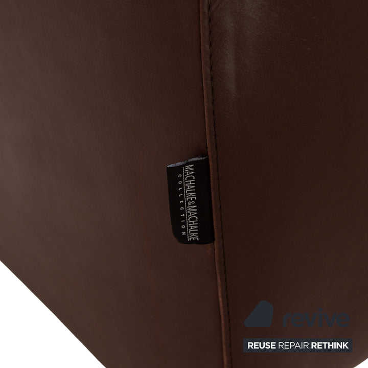 Machalke Valentino Leather Two-Seater Three-Seater Brown Sofa Couch