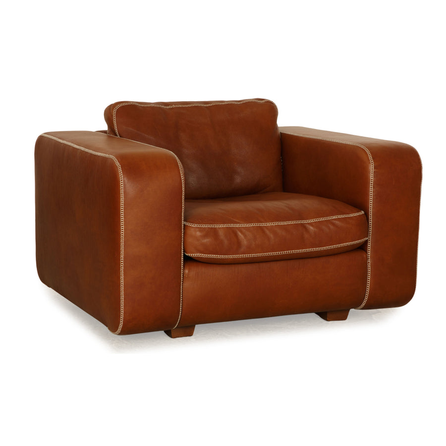 Machalke Valentino leather armchair brown