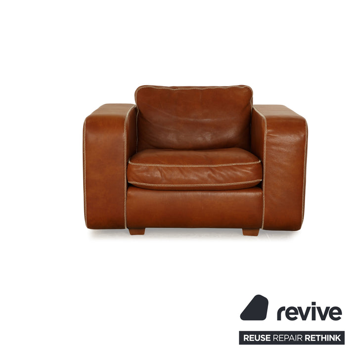 Machalke Valentino leather armchair brown