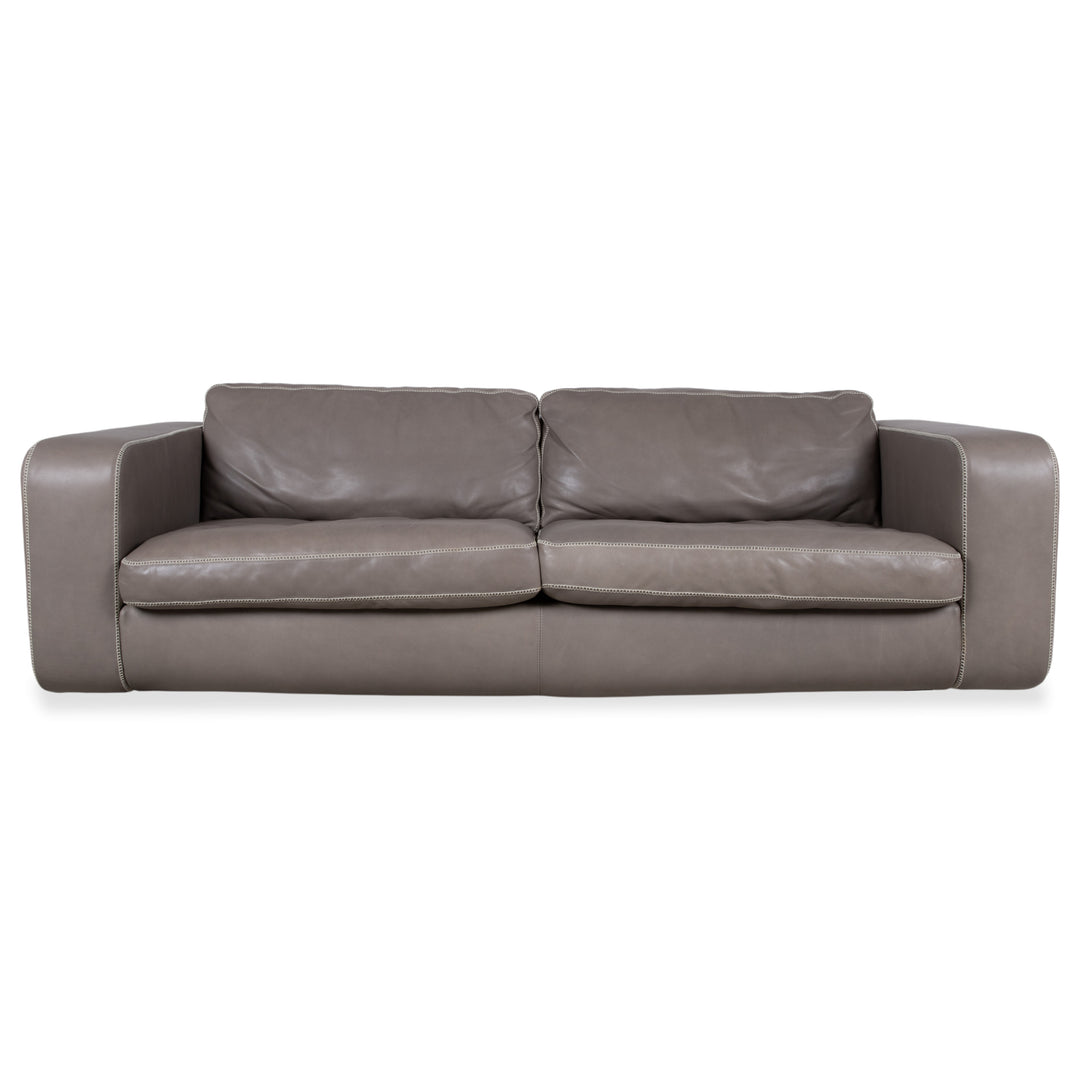 Machalke Valentino Viersitzer Leder Sofa Grau Couch